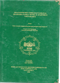 Image of SIKAP KONSUMEN TERHADAP FASILITAS SEJAHTERA FAMILY HOTEL & APARTMENT YOGYAKARTA