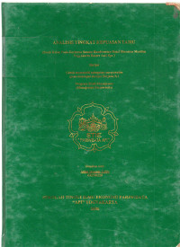 Image of ANALISIS TINGKAT KEPUASAN TAMU (STUDI KASUS PADA RESTORAN SASONO HANDROWINO HOTEL SHERATON MUSTIKA YOGYAKARTA RESORT AND SPA)